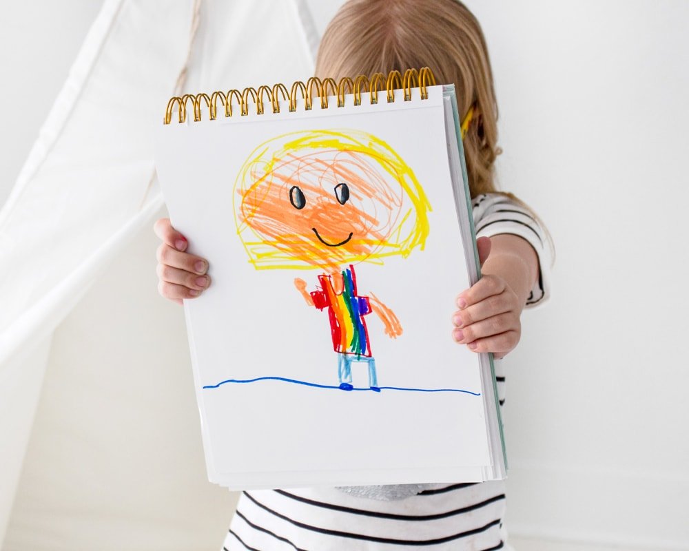 Girl holding a drawing that could be perceived in differet ways bepending on the subconscious. The power of the subconscious mind is amazing. The subconscious mind has the power to heal and solve all of life's problems. Here is how your mind can help. #unconscious The subconscious mind can be reprogrammed to change your life. 